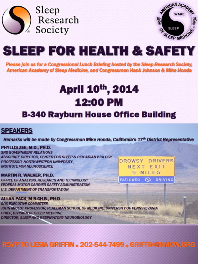 sleep health congressional briefing april 10 2014