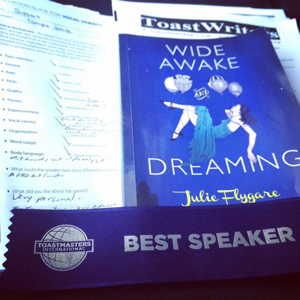 julie flygare wide awake and dreaming narcolepsy memoir auhtor speaker toastwriters toastmasters