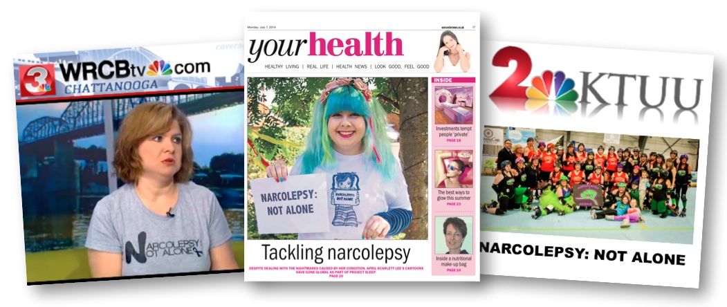 narcolepsy not alone in the news valencia heather april scarlett project sleep narcolepsy awareness campaign
